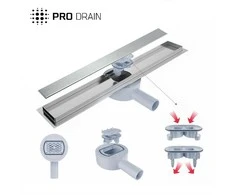 Latakas PRO Drain 360 2in1 Sausas su įklijuojama plytele 100cm