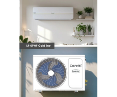 Inverterinis splitinis oro kondicionierius Laretti LR-09WF Gold Line, Heating Belt sistema, Wi-Fi, filtras 3 in 1 (nuo -15°С iki +48°С)