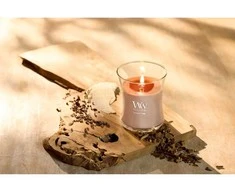WoodWick Aromatinė žvakė (Patchouli Creme), 275 g