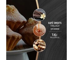 WoodWick Aromatinė žvakė (Trilogy Cafe Sweets), 609,5 g