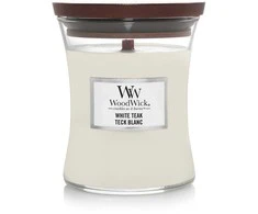 WoodWick Aromatinė žvakė (White Teak), 275 g