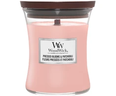 WoodWick Aromatinė žvakė (Pressed Blooms &amp; Patchouli), 275 g