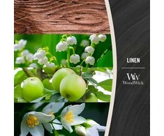 WoodWick Aromatinė žvakė (Linen), 85 g
