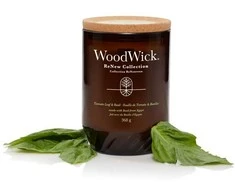 WoodWick Aromatinė žvakė (Large Tomato Leaf &amp; Basil), 368 g