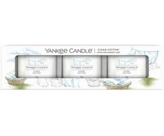 Yankee Candle Aromatinių žvakių rinkinys (Clean Cotton), 3 x 37 g