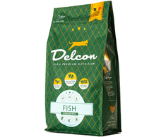 Delcon Visavertis begrūdis pašaras suaugusioms katėms su žuvimi / 1,75 kg