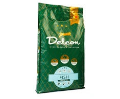 Delcon Visavertis begrūdis pašaras suaugusioms katėms su žuvimi / 8,75 kg