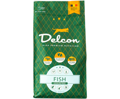 Delcon Visavertis begrūdis pašaras suaugusioms katėms su žuvimi / 1,75 kg