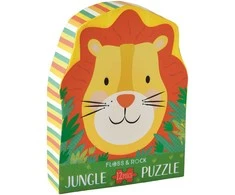 Dėlionė FLOSS &amp; ROCK - Lion 12pc Shaped Jigsaw with Shaped Box - (40P3599)