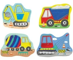 You2Toys Mano pirmosios dėlionės, Statybos, 4 dėlionės (3, 4, 6, 8 detalių)