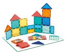 LUDI magnetinis konstruktorius „Ūkis“ 2D/3D su pagrindu, 27 vnt., 2–10 m.