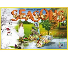 PIO Lavinanti maxi dėlionė SEASONS (Anglų kalba), 3-6 metų vaikams