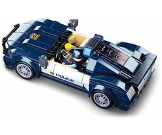 Sluban policijos automobilio konstruktorius – 284 detalės, 6+, 15,9 cm