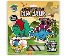 Splat Planet kūrybinis modelino rinkinys su mediniais Dinozaurais
