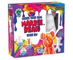 Splat Planet kūrybinis rinkinys Marble Bear, neonas