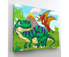 Splat Planet paveikslas iš modelino, Dinozaurai 30x40cm