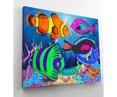 Splat Planet paveikslas iš modelino, Jūra 30x40cm