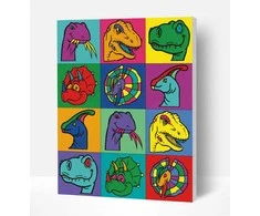 Splat Planet tapyba pagal skaičius, DINOZAURAS 30x40 cm