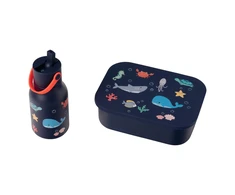 Lund Design Dovanų rinkinys vaikams Vandenynas - Pietų dėžutė 1200ml ir gertuvė 400ml