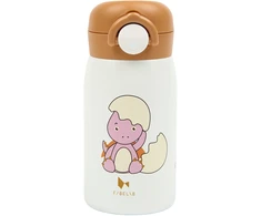 Luxkids Aps Vaikiška termo gertuvė FABELAB DINOLAND ROSE 320 ml
