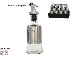 Aliejaus dozavimo butelis 190 ml su lašėjimo stabdžiu, 19 x 6,5 x 6,5 cm, KITCHEN&amp;GO