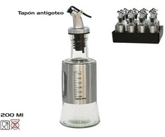 Aliejaus dozavimo butelis 190 ml su lašėjimo stabdžiu, 19 x 6,5 x 6,5 cm, KITCHEN&amp;GO