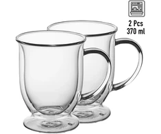 Kamille 2 dvigubas stiklinis komplektas puodeliai 370 ml 9014 9014