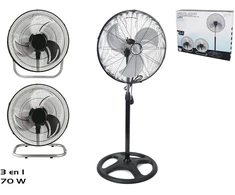 3 viename pastatomas ventiliatorius, 70W, 45.00 x 45.00 x 120.00, SUMMER ENJOY