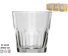 6 vnt. „Casablanca“ stiklinės 250 ml, 8,5 x 8 x 8 cm, KITCHEN&amp;GO