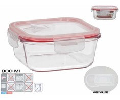 Kvadratinė pietų dėžutė 800 ml, 7 x 15,5 x 15,5 cm, KITCHEN&amp;GO