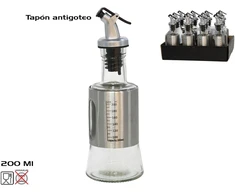 Aliejaus dozavimo butelis 190 ml su lašėjimo stabdžiu, 19 x 6,5 x 6,5 cm, KITCHEN&amp;GO