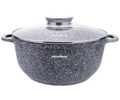 Aliuminio puodas, pilkas marmuras Ø28x12,5 cm, 6,8 l Klausberg, KB 7524
