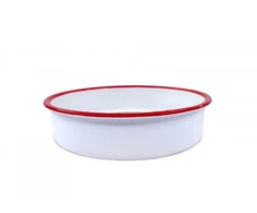 Apvali emaliuota kepimo forma Oliver Voltz 5V1222KR24, 24×6,0 cm, balta