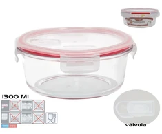 Apvali pietų dėžutė 1300 ml, 8,5 x 20 x 20 cm, KITCHEN&amp;GO