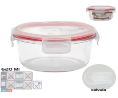 Apvali pietų dėžutė 620 ml, 7 x 15,5 x 15,5 cm, KITCHEN&amp;GO