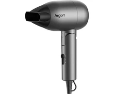 Argon Plaukų džiovintuvas, antracito ir matinės juodos spalvos, sulankstomas, 1500W, 7 x 14 x 10 cm, 13406