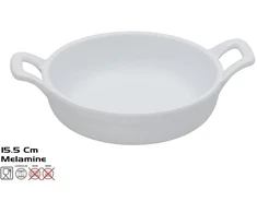 Baltas kepimo indas su rankenomis 15,5 cm, 12x15,5x4,5 cm, KITCHEN&amp;GO