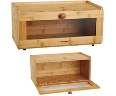 Bambukinė duonos dėžė su akrilo priekiu, 40 × 24,5 × 19 cm, Klausberg KB 7924