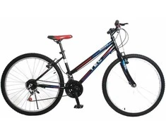 MTB dviratis 26" Tec V TopVelo, rėmas standartinis, juoda/raudona/mėlyna
