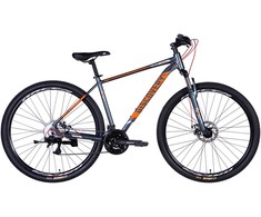 MTB bicycle 29" Discovery TopVelo BASTION MD CS frame-48 cm pilkas with oranžinis