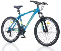 Blue City bike TopVelo CORELLI VIA 1.3 (Wheel size: 24, Frame size: 14) Mėlyna with light žalias-pilka design