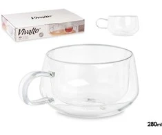 Kinvara Puodeliai stikliniai 6 vnt su dvigubomis sienelėmis 280 ml Vivalto 85368
