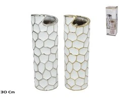 Keraminė vaza 10 x 10 x 30 cm, 2 rūšių, DECORLIFE