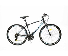 City bike 28" Corelli TopVelo Trivor 1.0 V-brake 21-speed, frame-20", dark pilkas/red/baltas