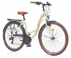 City bike TopVelo CORELLI GLOWIE (Wheel size: 26, Frame size: 44cm) Kreminis / smėlio spalvos
