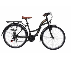 City bike TopVelo EXP BELDERIA SUMMER (Wheel size: 26, Frame size: 17-18) Juodas