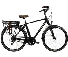 Miesto elektrinis dviratis 28" Brooklyn Urban DD TopVelo Shimano, plieno rėmas, juodas