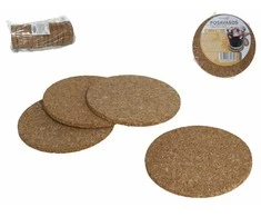 Padėkliukai puodeliams, 4 vnt. rinkinys, 2 × 10 × 10 cm, KITCHEN&amp;GO