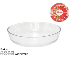 Didelė apvali stiklinė kepimo forma 2,4 l, 5,5 x 26,5 x 26,5 cm, MARINEX. Pagaminta Brazilijoje