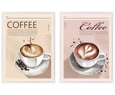 Drobė su rėmu, Latte, 2 dizainai, 2,00 × 30,00 × 40,00 cm, Decorlife